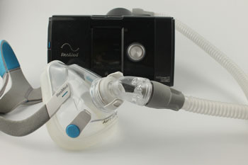 Picture of a CPAP machine for sleep apnea.